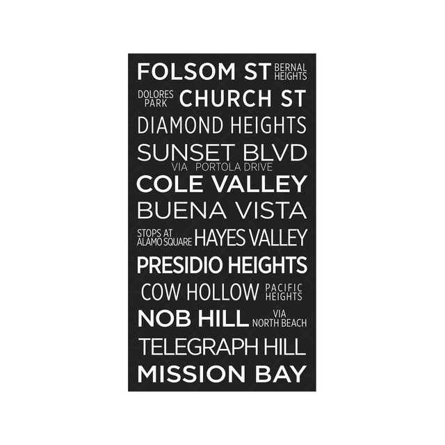 SAN FRANCISCO Bus Scroll - FOLSOM STREET - Foundry