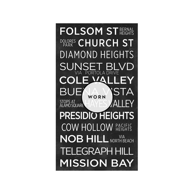 SAN FRANCISCO Bus Scroll - FOLSOM STREET - Foundry