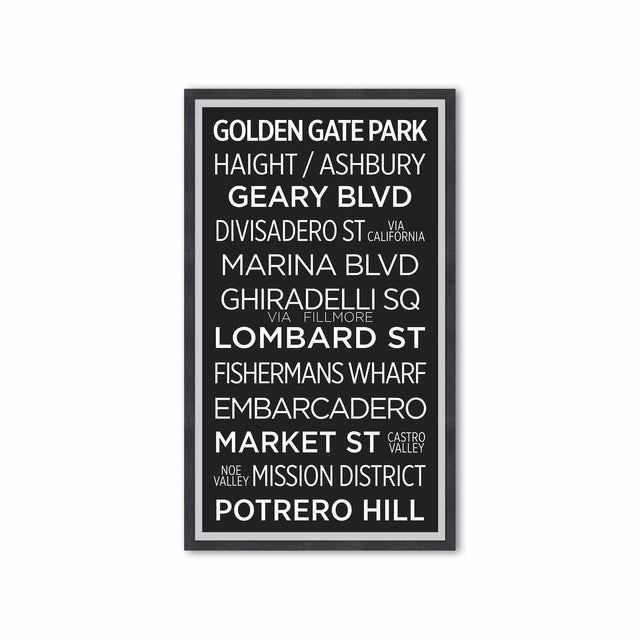 SAN FRANCISCO Bus Scroll - GOLDEN GATE PARK - Foundry