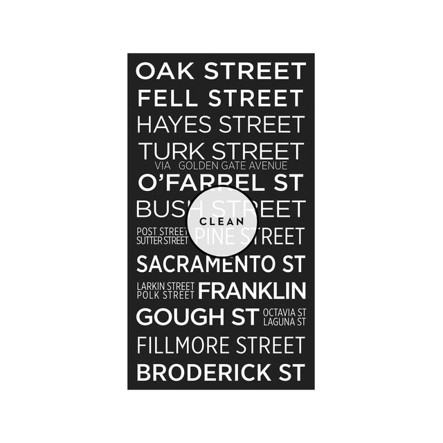 SAN FRANCISCO Bus Scroll - OAK STREET - Foundry