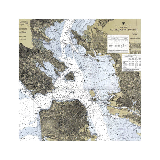SAN FRANCISCO ENTRANCE Nautical Map - Foundry