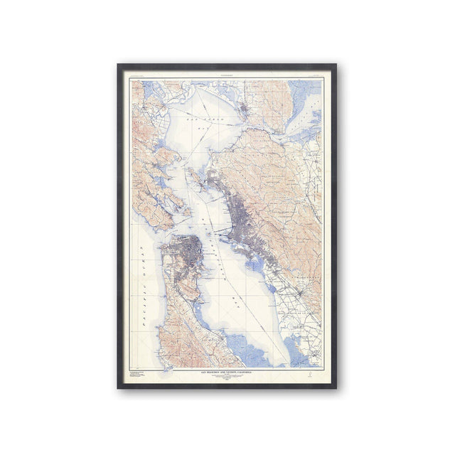 SAN FRANCISCO + VICINITY Map, 1915 - Foundry