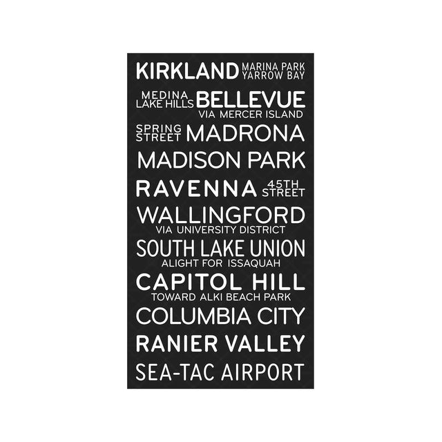 SEATTLE WASHINGTON Bus Scroll - KIRKLAND - Foundry