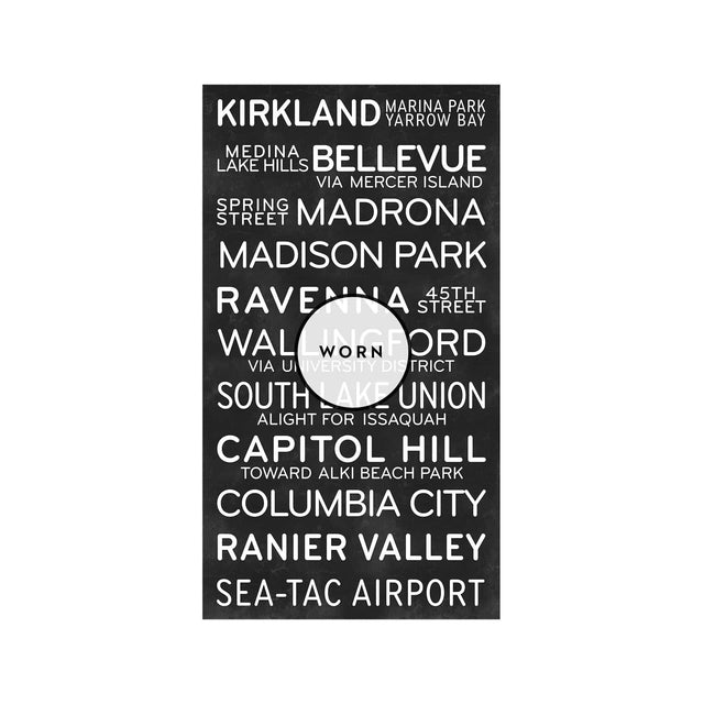 SEATTLE WASHINGTON Bus Scroll - KIRKLAND - Foundry