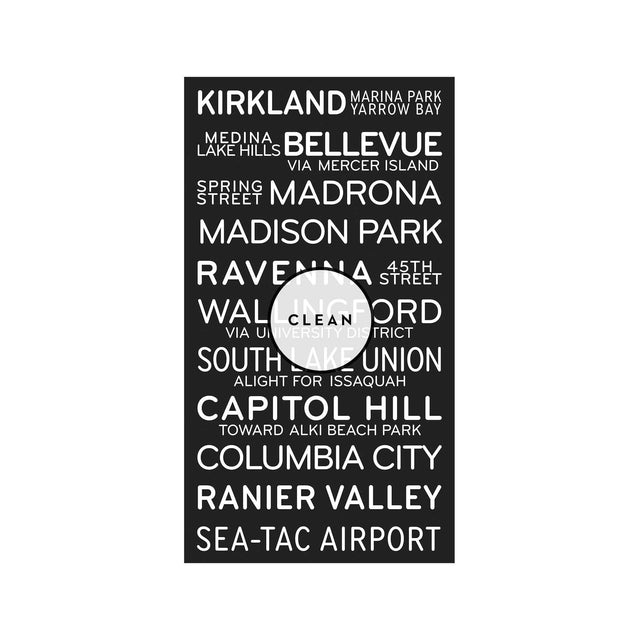 SEATTLE WASHINGTON Bus Scroll - KIRKLAND - Foundry