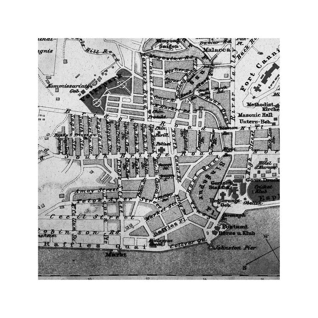 SINGAPORE - MAP of 1897 - Foundry