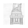 STATUE OF LIBERTY Elevation - Foundry