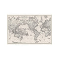 THE WORLD MAP, Circa 1852 - Foundry