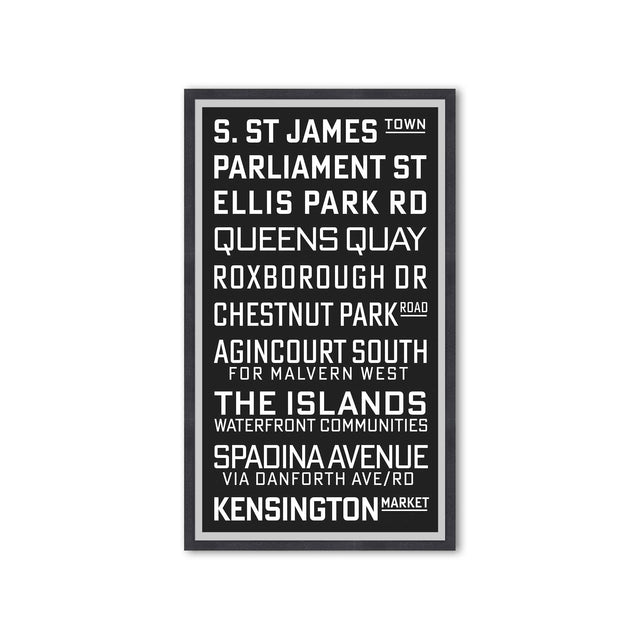 TORONTO CANADA Bus Scroll - S. ST. JAMES TOWN - Foundry