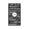 VANCOUVER CANADA Bus Scroll - LYNN VALLEY - Foundry
