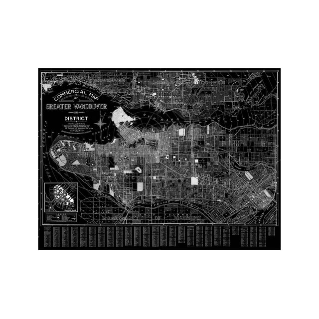 VANCOUVER Indexed Guide Map - DISTRICT - Foundry
